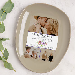 Reserva La Fecha Primavera Blossoms Floral Purple Peach Guardar La 