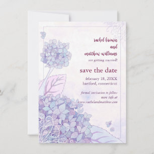 Reserva La Fecha Primavera Hydrangea y Boda de Swirls Guardar la fe