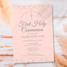 Primera Comunión Rosa Beige Polvo de Estrellas Pla