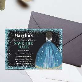 Reserva La Fecha Princess Bash, Purpurina turquesa: dulce dieciséis