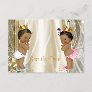 Reserva La Fecha Príncipe étnico Princesa Baby Shower Save The Date