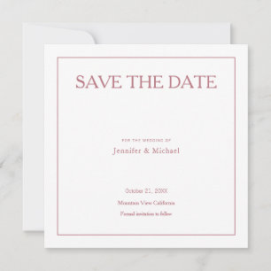 Reserva La Fecha Profesional de boda minimalista color oro rosa