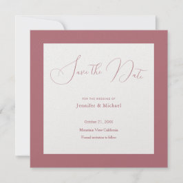 Reserva La Fecha Profesional de boda minimalista color oro rosa