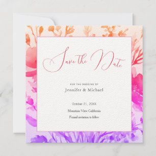 Reserva La Fecha Profesional de boda minimalista floral lindo