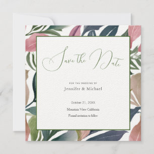 Reserva La Fecha Profesional de boda minimalista floral lindo