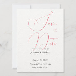 Reserva La Fecha Profesional de boda minimalista simple moderno