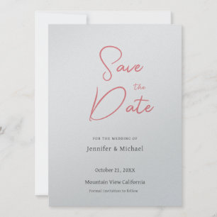 Reserva La Fecha Profesional de boda minimalista simple moderno