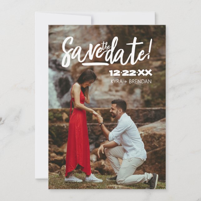 Reserva La Fecha Propuesta en negrita Diseño de fotografías complet (Anverso)