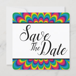 Reserva La Fecha Psychedelic Tie Dye Save The Date