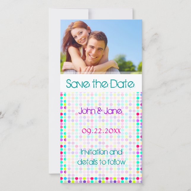 Reserva La Fecha Punto de Polka/foto "Save the Date" (Anverso)