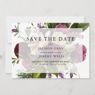 Reserva La Fecha Purple Floral Save the Date