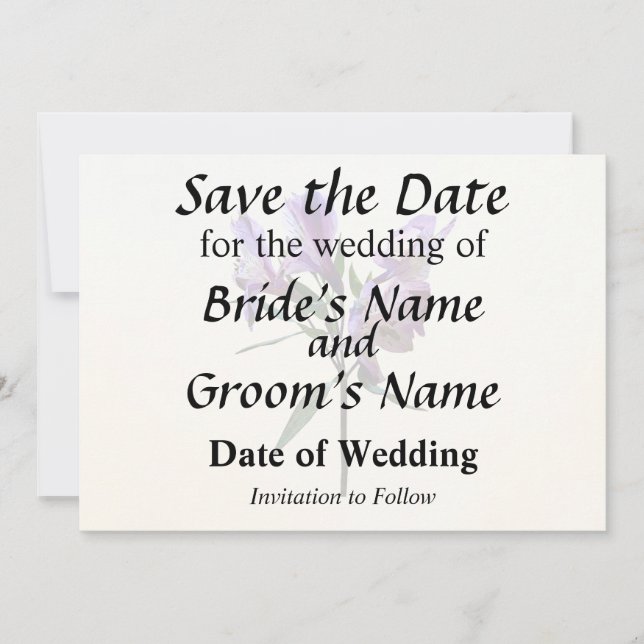 Reserva La Fecha Purple Peruvian Lily (Anverso)