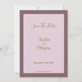 Reserva La Fecha Purple/Rubor Framed Save the Date