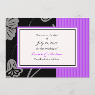 Reserva La Fecha Purple Stripe Save the Date