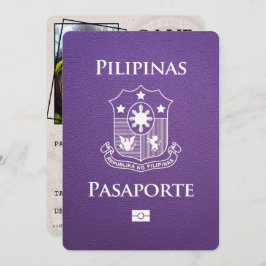 Reserva La Fecha Púrpura Filipinas Passport Save the Date