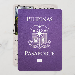 Reserva La Fecha Púrpura Filipinas Passport Save the Date