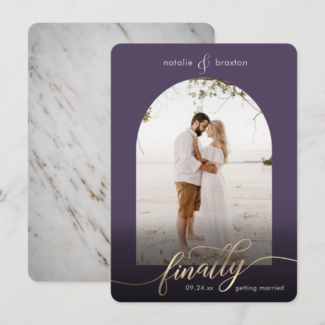 Reserva La Fecha Púrpura finalmente casada y foto de ventana (Anverso / Reverso)