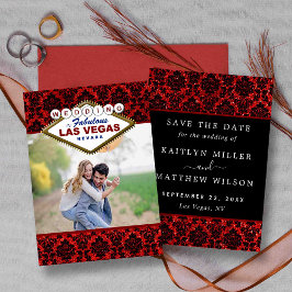 Reserva La Fecha Purpurina Damask Las Vegas Photo Save The Date