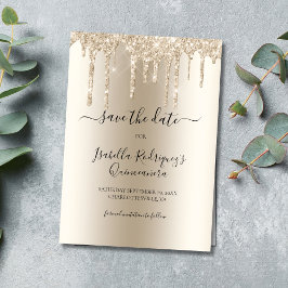 Reserva La Fecha Purpurina de la  de la conducción de champagne Qui