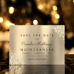 Reserva La Fecha Purpurina de oro Quinceanera Guardar la fecha<br><div class="desc">Anuncie su próxima Quinceañera con estilo con nuestro anuncio de la Purpurina de Oro Quinceañera Save the Date. Esta exquisita carta capta la esencia de esta celebración histórica, mezclando el entusiasmo juvenil con un toque de glamour. Diseñada a la perfección, esta tarjeta Save the Date cuenta con un brillante acento...</div>
