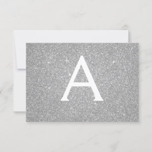 Reserva La Fecha Purpurina Silver Sparkle Sweet 16 Save the Date