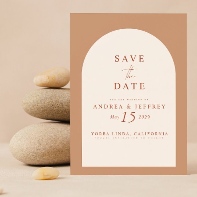 Reserva La Fecha QR Code Modern Terracotta Arch Foto Guardar La Fec (Save the Date for our wedding!  #LoveBegins)