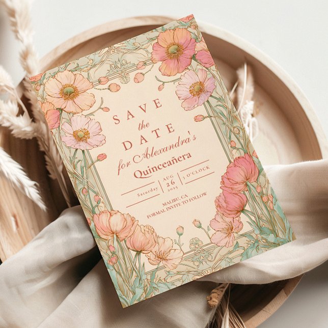 Reserva La Fecha Quinceañera Amapola Rosada (Subido por el creador)