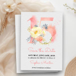 Reserva La Fecha Quinceanera Rubor color de agua rosa Floral 15<br><div class="desc">Quinceanera rosa Rubor Guardar la tarjeta de fecha con un número de floral 15 en acuarela. Este diseño delicado y femenino cuenta con el número 15, decorado con un ramo de flores y follaje. Tiene una paleta de colores suaves de rosa, albaricoque, amarillo, dorado y azul polvoriento. La plantilla está...</div>