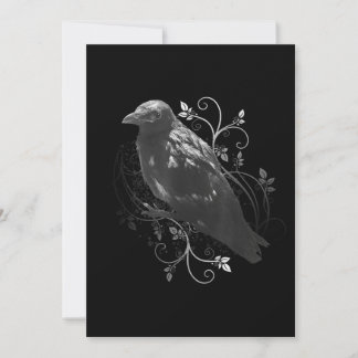 Reserva La Fecha Raven Negro Con Hojas Filigreras Odin Vikings Oscu