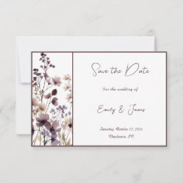 Reserva La Fecha Red Blush Floral Wedding Elegant Romantic
