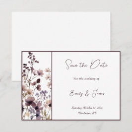 Reserva La Fecha Red Blush Floral Wedding Elegant Romantic