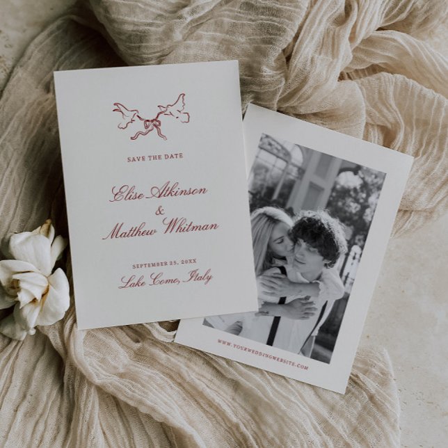 Reserva La Fecha Red Illustrated Whimsical Wedding  (Subido por el creador)