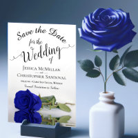Reflejando el Rosa azul real Boda romántico