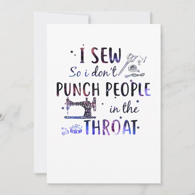 Reserva La Fecha Regalo de costura | Lo soplé para no golpear a la  (Anverso)