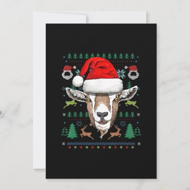 Reserva La Fecha Regalo de Navidad Feo de Cabra Santa Navidad (Anverso)