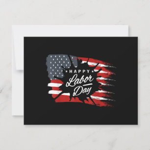 Reserva La Fecha Regalo del Día del Trabajo Feliz Bandera Americana