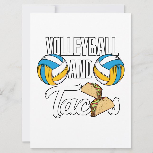 Reserva La Fecha Regalo Deportivo De Voleibol Y Tacos (Anverso)