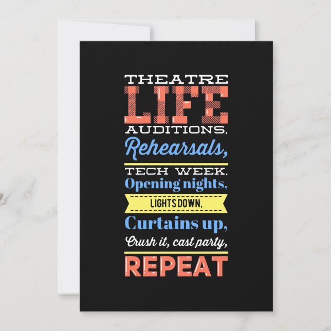 Reserva La Fecha Repetición de la vida del teatro (Anverso)