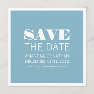 Reserva La Fecha Reserva azul moderna intrépida de la foto que la