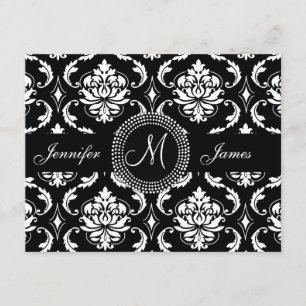 Reserva La Fecha Reserva blanca negra del amarillo del monograma