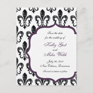 Reserva La Fecha Reserva de New Orleans la fecha - púrpura