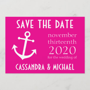 Reserva La Fecha Reserva del ancla del barco la fecha (rosa