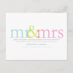 Reserva La Fecha Reserva del contemporáneo Sr. y la señora