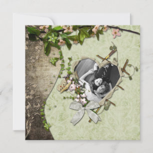 Reserva La Fecha Reserva del recorte del corazón de la foto del