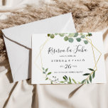 Reserva La Fecha Reserva horizontal geométrica tropical la fecha<br><div class="desc">Esta boda geométrica tropical horizontal reserva la fetcha salvo la fecha es perfecta para un boda español moderno. El diseño está decorado con hermosas hojas verdes pintadas a mano,  adornando un marco geométrico dorado.</div>
