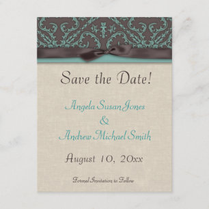 Reserva La Fecha Reserva marrón de la turquesa la fecha