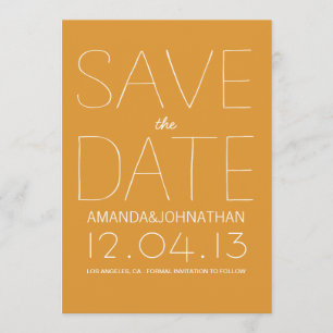 Reserva La Fecha Reserva moderna intrépida anaranjada de la foto