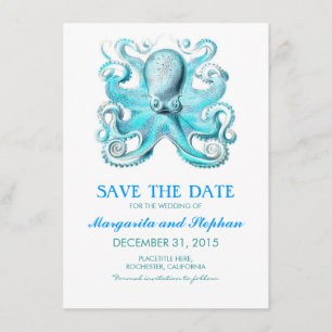 Reserva La Fecha reserva náutica del boda de playa del pulpo la