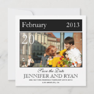 Reserva La Fecha Reserva negra clásica de la foto la fecha