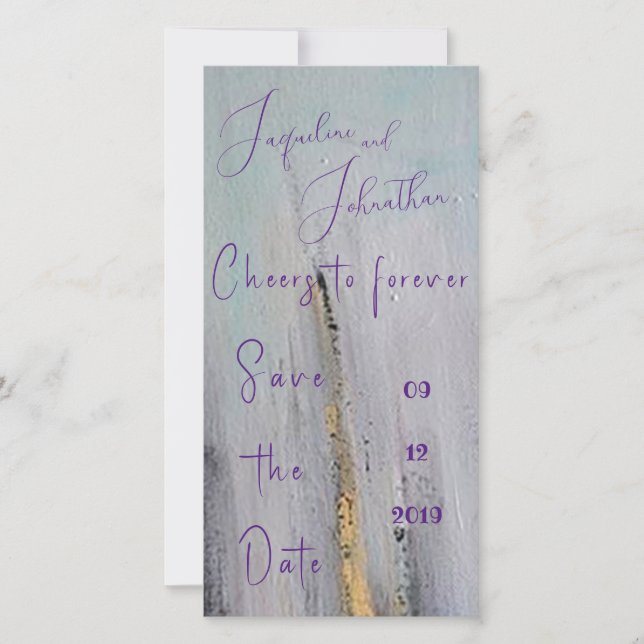 Reserva La Fecha Resumen moderno negro y dorado ahorra la fecha (Anverso)